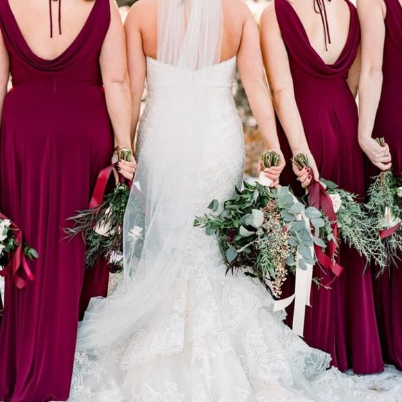 Sorella Vita gown, burgundy, size 8, 8862 style - Picture 4 of 8